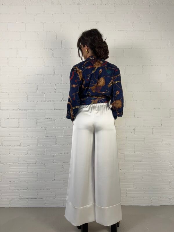 Cream satin pants