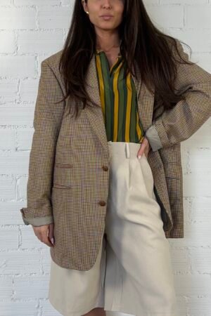 Houndstooth multicolored blazer