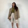 Houndstooth multicolored blazer