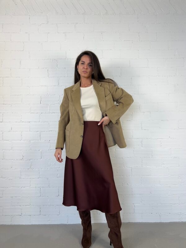 Satin bordeaux skirt