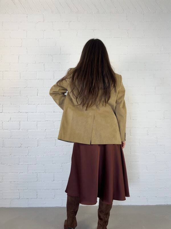 Suede leather blazer