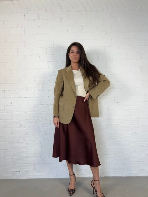 Suede leather blazer