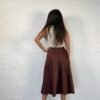 Satin bordeaux skirt