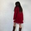 Red viscose knitwear