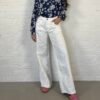 Guipure white jeans