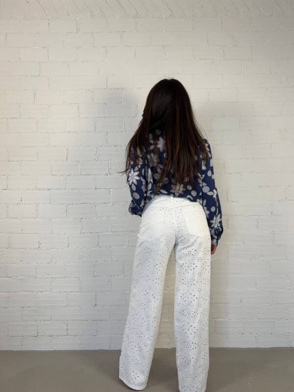 Guipure white jeans