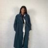 Emerald oversized trench coat