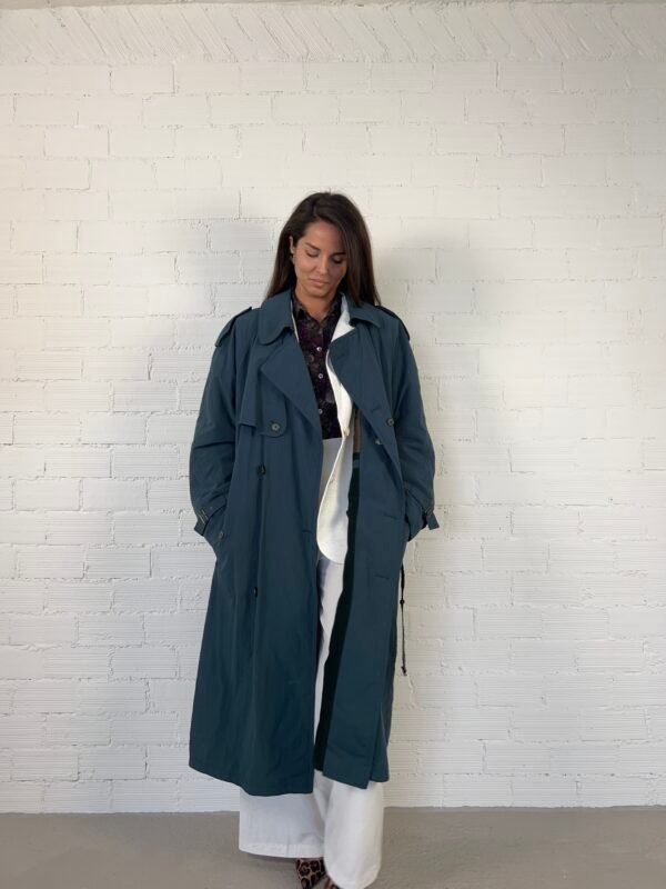 Emerald oversized trench coat