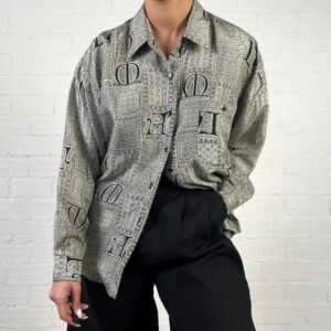Patterned silk shirt