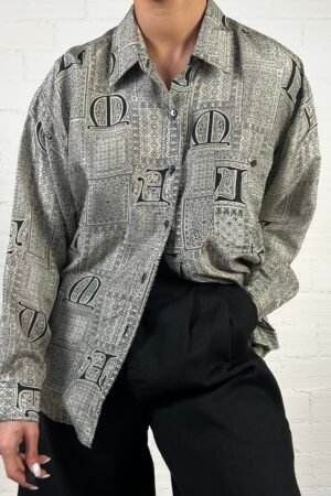 Patterned silk shirt