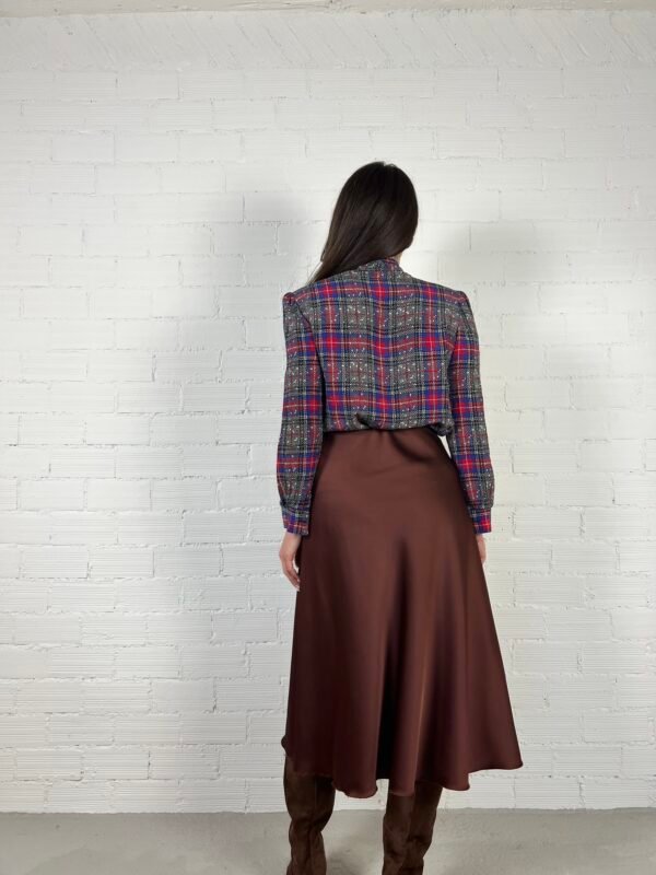 Checkered silk shirt