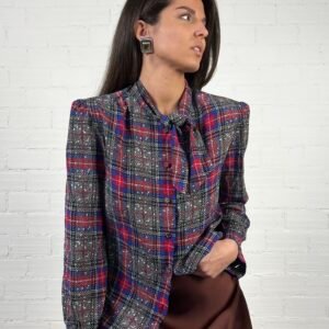 Checkered silk shirt