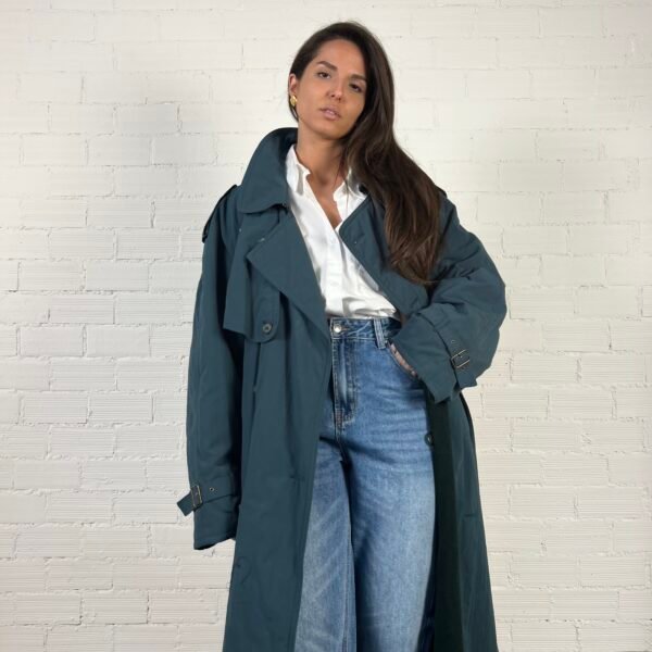 Emerald oversized trench coat