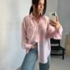 Pink silk shirt