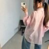 Pink silk shirt