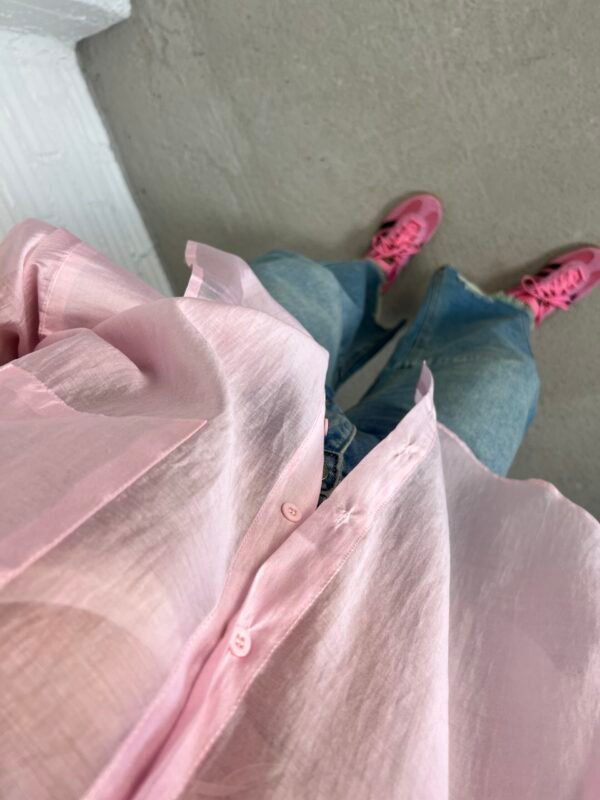 Pink silk shirt