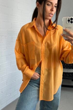IMG_0085 Orange silk shirt