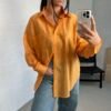 Orange silk shirt
