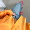 Orange silk shirt