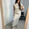 Cream soft dress