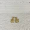 Heart gold earrings