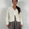 Crochet white cardigan