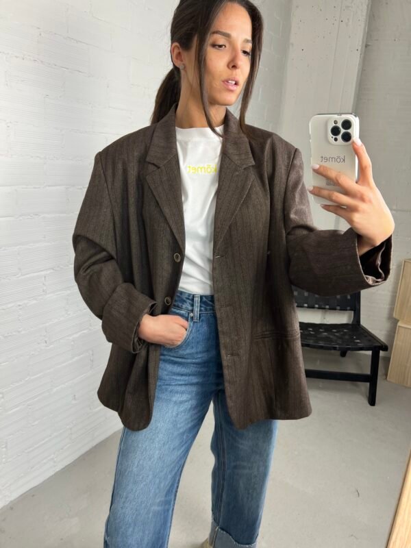 Brown striped blazer