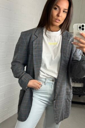 IMG_0704 Grey blue checkered blazer