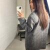 Grey blue checkered blazer