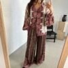 Paisley satin pants