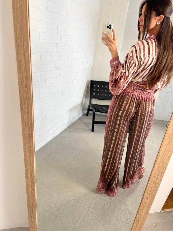 Paisley satin pants
