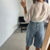 Silk mesh white top