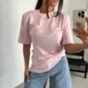 IMG_1292 Rutched pink T-shirt