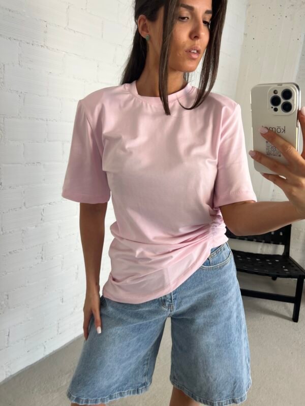 IMG_1292 Rutched pink T-shirt