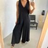 Black loose jumpsuit